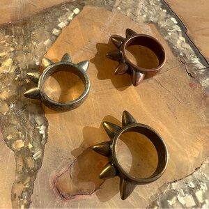 Shades of Bronze Spiked Pinky Rings (